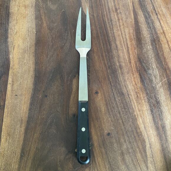 Vintage Revere Ware 1801 Meat Fork 13" Stainless Steel Metal Sharp Points - Picture 1 of 6
